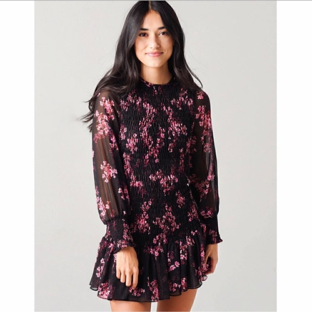 MISA Los Angeles smocked dress sz XS